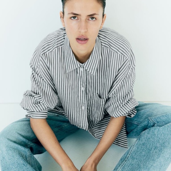 NWT H&M Shirt Oversized Light size XS - Picture 5 of 7